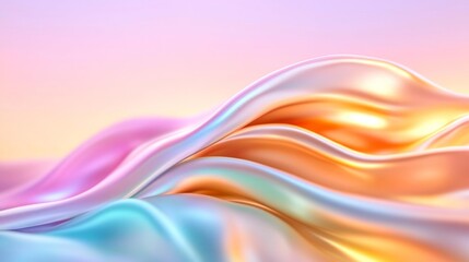 Naklejka premium Abstract Soft Waves of Color in Pastel Tones. Generative AI