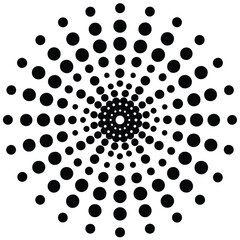 black and white dots