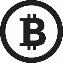Printable vector illustration of bitcoin icon