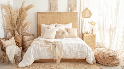 Bright Scandi Boho Room with Natural Light and Neutral Decor