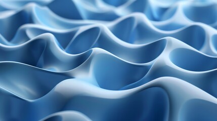 Obraz premium A 3D render of a blue, flowing, abstract background.