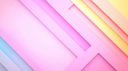 Fototapeta premium Artistic minimalist layered paper cut elements in soft pastel colors