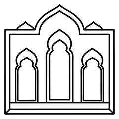vector illustration of a white window