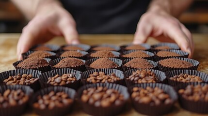Artisan Chocolate Truffles Preparation: A Delightful Culinary Scene