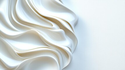 Obraz premium Abstract Fluid Waves and Curves on White Background. Generative AI