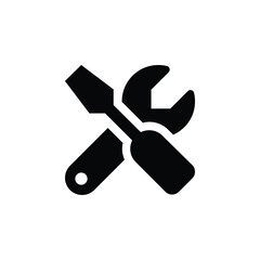 Screwdriver icon vector. Wrench icon symbol. Repair icon in trendy flat design