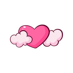 Heart Cloud Illustration
