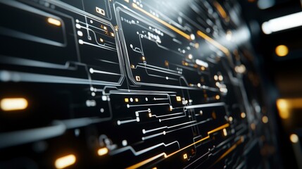 Obraz premium Futuristic Circuit Board Technology Background