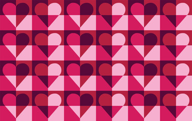 Valentine pattern seamless fabric Valentine day. 4 color tone heart art design pattern. Designed for background ,wallpaper ,valentine pattern ,wrapping paper ,couple ,fabric ,anniversary ,sweetheart