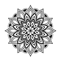Black and white Gourjeous Mandala 4