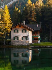 Fototapeta premium Landscape art wallpaper background image