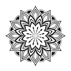 Black and white Gourjeous Mandala