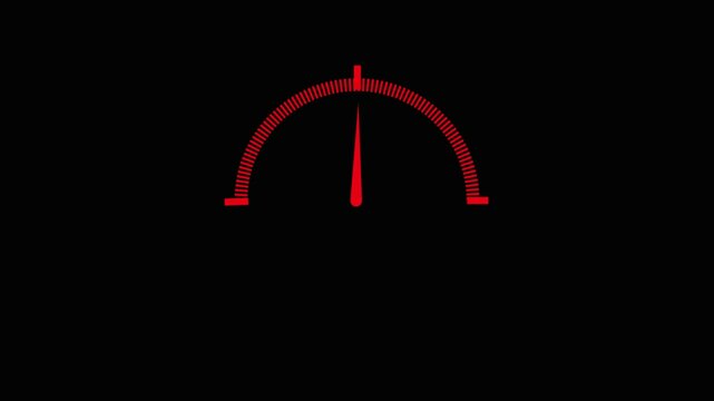 Red speedometer gauge icon