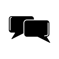 Naklejka premium comment icon, silhouette vector isolated on white background. simple and modern design