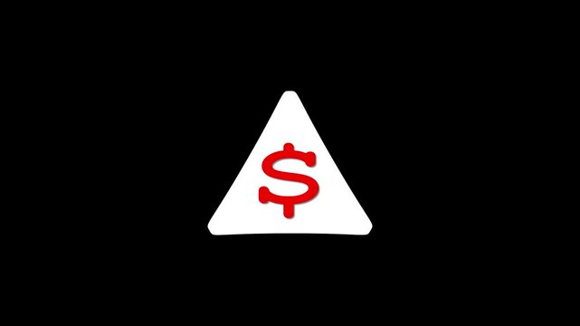 Business dollar icon animation.
