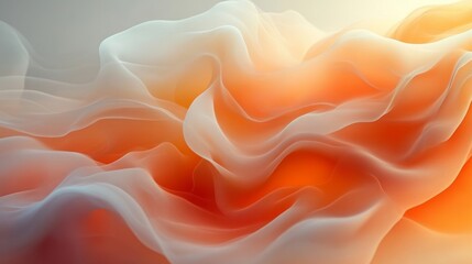 Abstract flowing fabric with warm tones, ethereal and soothing, digital art concept