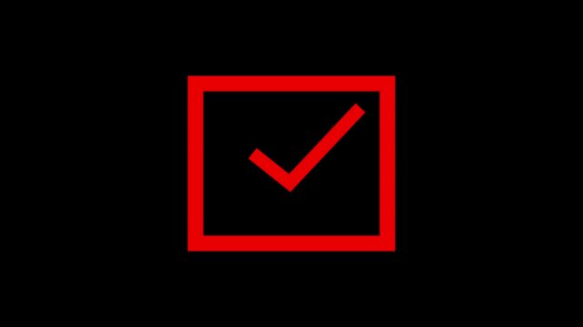 checkmark animation and double check icon. Yes tick. Correct check mark symbol. Checkmark animation.