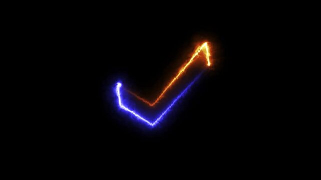 checkmark animation and double check icon. Yes tick. Correct check mark symbol. Checkmark animation.