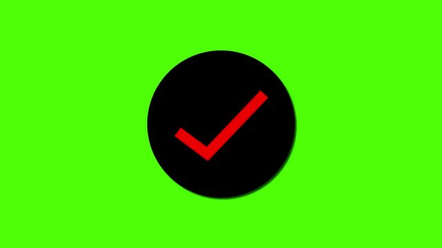 checkmark animation and double check icon. Yes tick. Correct check mark symbol. Checkmark animation.