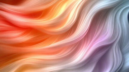 Obraz premium Abstract Swirling Pastel Color Waves Design