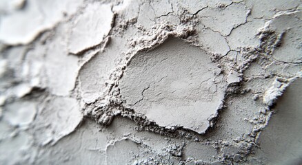 Close-up of Gray Powder Fine Texture Natural Light Cement Mortar Construction Material