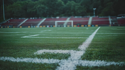 Obraz premium Football field, game, stadium, evening, nature