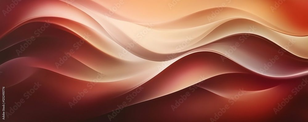 Poster abstract wavy gradient background with warm colors, flowing design. artistic digital illustration co