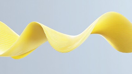Abstract Yellow Pleated Fabric Swirling Design