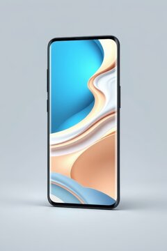 a close up of a black samsung galaxy s9 with a blue screen