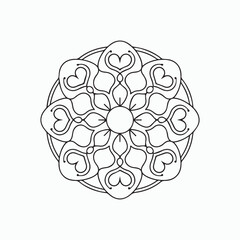 abstract mandala floral design
