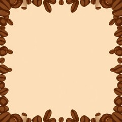 Obraz premium Coffee beans for frames, Coffee background. Coffee Beans Illustration for packaging.