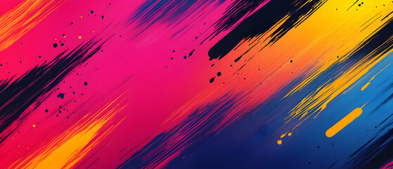 Abstract colorful brush strokes, vibrant background
