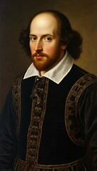 shakespeare 16th century william gentleman portrait man shakespeare dramatist writer english century face look face writer businesslike fashion renaissance engraving vintage stich ancient elder