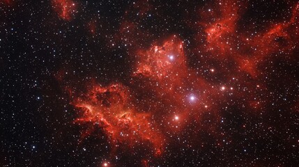 Panoramic View of a Stunning Star Field in Cosmic Nebula