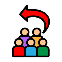 Community Response Vector Filled Icon Design