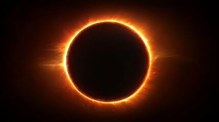 High Contrast Outline of a Solar Eclipse Against a Dark Background