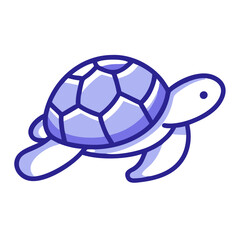 Fototapeta premium Serene Turtle in Soft Simplicity