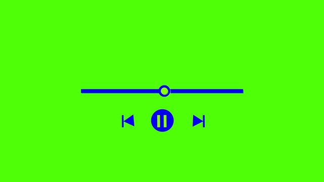 , Music player progress bar, media player template, Music timeline or video track player icon, 4k