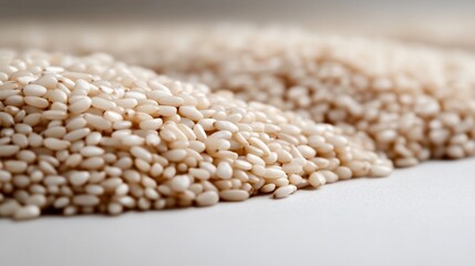 Obraz premium Close-up of White Sesame Seeds