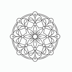 vector illustration of an abstract mandala floral background