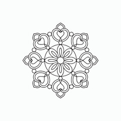 vector illustration of an abstract mandala floral background