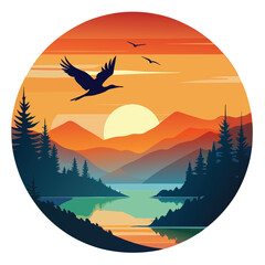  Abstract colorful summer beach, palm tree, retro, 80s style logo vector illustration 