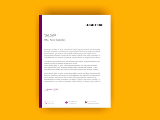 Letterhead template in Abstract style design, Letterhead design for business , Simple design 
