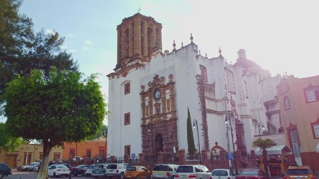 Iconic colonial church in the center of Zimapan, Hidalgo