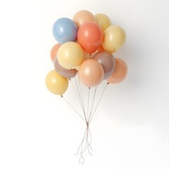 Pastel Balloons Bunch Celebration Party Decorations Floating Balloons Air Balloons Soft Colors