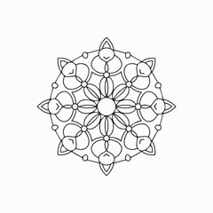 vector illustration of an abstract mandala floral background