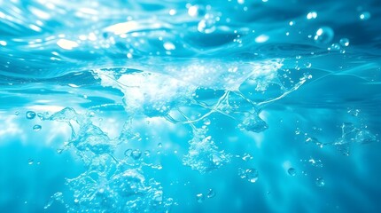 close-up photograph of ocean water, capturing the sunlight and tiny ripples on the surface