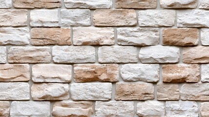 Fototapeta premium Soft Beige Brick Wall with Warm Neutral Tones for Cozy and Inviting Interior Designs