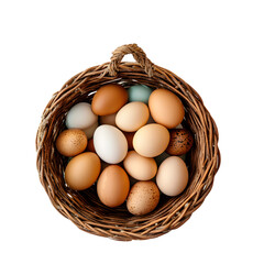 Basket of Freshly Harvested Homemade Eggs