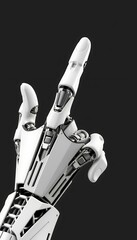 touch 3d human cyborg finger rendering finger white robot artificial intelligence artificial intelligence finger hand human technology cyborg background robotic machine white isolated futuristic man